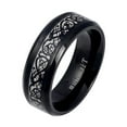 thumbnail image 2 of Men Women 8MM Comfort Fit Titanium Wedding Band Black IP Celtic Design Inlay Titanium Ring (Size 7 to 15), 2 of 4