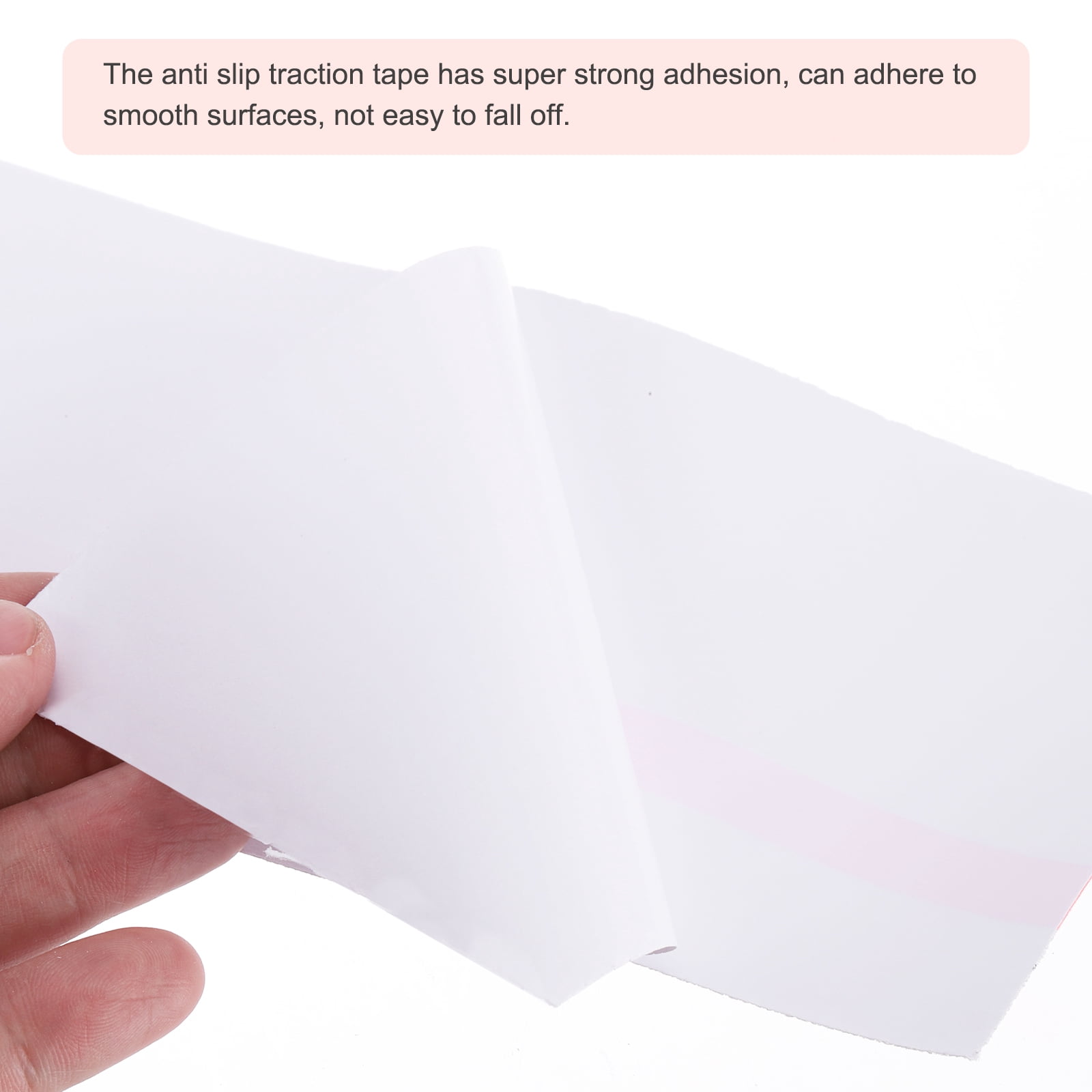 5pcs Anti Slip Traction Tape 6 Inch x 24 Inch Stair Grip Friction Adhesive Non Skid Tape Waterproof White with pink Tape