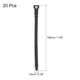 thumbnail image 2 of Uxcell 20Pack Silicone Zip Ties 7 Inch Reusable Wire Ties Cable Organizer, Black, 2 of 7