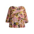 thumbnail image 3 of Terra & Sky Women's Plus Size Poet Sleeve Blouse, Sizes 0X-5X, 3 of 5