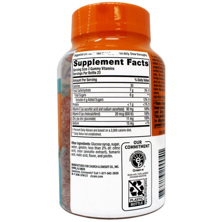 3 Pack - Zicam Daily Immune Support, Gummy Supplement, Zinc