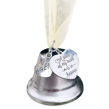 

JULYING Christmas Tree Bell with Memorial Hang Tag A Piece of My Heart Keepsake Pendant