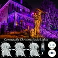 thumbnail image 4 of Icicle Christmas Lights Outdoor, 33ft 400 LED Icicle Lights for Outside, Plug in Twinkle Lights Indoor with 8 Modes Timer Waterproof for House Holiday Decor Wedding Christmas Decorations (Purple), 4 of 18