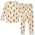 thumbnail image 3 of Pajama Christmas Tree Bear Cute Comfortable Cotton Two-piece Pajama Set, 3 of 7