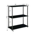 thumbnail image 4 of 26.5" Designs2Go Classic Glass 3 Tier Bookshelf in Black Glass", 4 of 6