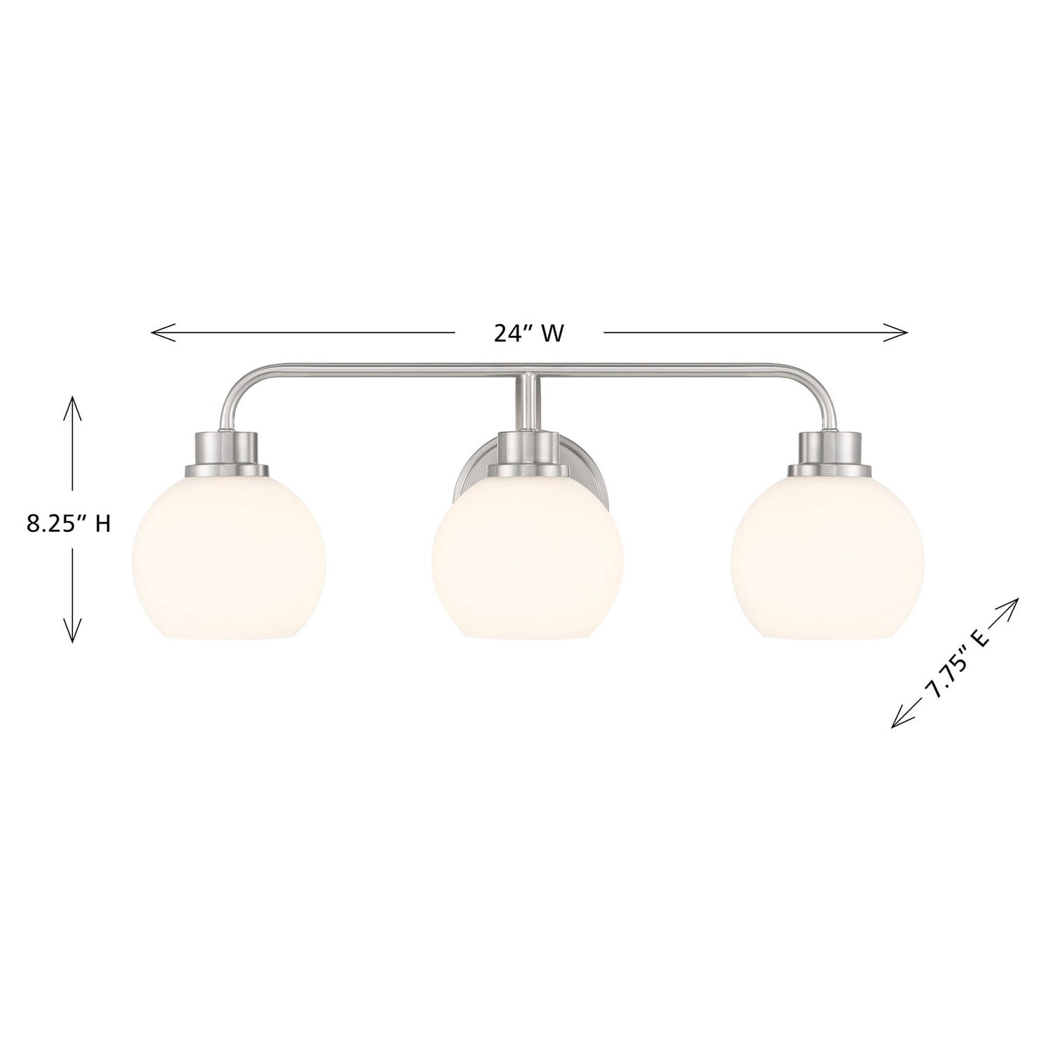 Bathroom Vanity Light in Brushed Nickel
