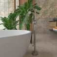 thumbnail image 3 of CASAINC Freestanding Bathtub Faucet with Handheld Shower and Double Handle in Brushed Nickel, 3 of 8