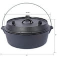 thumbnail image 3 of Pre-Seasoned Cast Iron Dutch Oven with Skillet Lid, Outdoor Camping Dutch Oven for Campfire, Fireplace Cooking, BBQ & Baking, 3 of 7