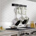 thumbnail image 1 of Enclume Design Products MPU-13O BK 22 in. Rack it Up Wall Rack Utensil Bar with 6 Hooks, Black, 1 of 1