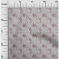 thumbnail image 2 of oneOone Cotton Poplin Twill Gray Fabric Floral Dress Material Fabric Print Fabric By The Yard 56 Inch Wide, 2 of 4