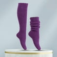 thumbnail image 3 of WTXUE Slouchy Socks, Women's Thick Socks Winter Extra Thick and Moon Socks Autumn and Winter Warm Home Stockings, 2# Purple, 3 of 7