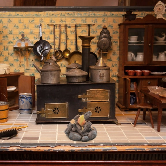 Raindrops miniature outdoor fire synthetic resin garden ornament Light Brown 1Pcs