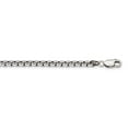 thumbnail image 3 of Sterling Silver 3.6mm Antiqued Round Box Chain Necklace Size 24, 3 of 6