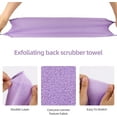 thumbnail image 3 of 2 Pcs Exfoliating Back Scrubber with Handles,Nylon Back Washcloth Back Scrubber Extended Length Back Washers Stretchable Washcloth Pull Strap Shower Exfoliator for Body Cleans Skin Massages,Purple, 3 of 9