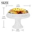 thumbnail image 4 of 4 Pcs Round White Knobs for Kitchen Cabinet Cupboard Dresser Bookcase Sunflower Drawer Pulls Handles Home Decor, 4 of 8