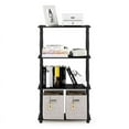 thumbnail image 3 of Furinno 23.6 W x 11.6 D x 43.25 H 4-Shelf Decorative Shelves, Americano and Black, 3 of 5