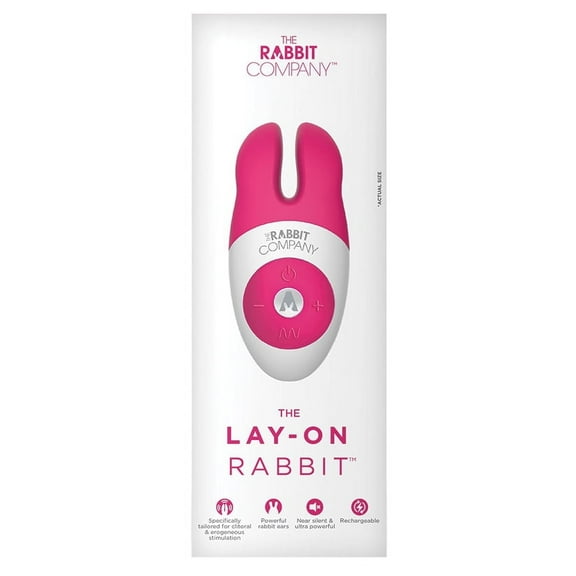 The Rabbit Company The Lay On Clitoral Vibrator, Hot Pink