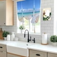 thumbnail image 5 of Summer Beach Balloon Curtains for Windows, Bedroom Curtains 54 Inch Length, Oceans Seaside Sky Coastal Landscape Tie Up Curtains Panels Thermal Insulated Bathroom Curtains Window 42"x54", 5 of 8