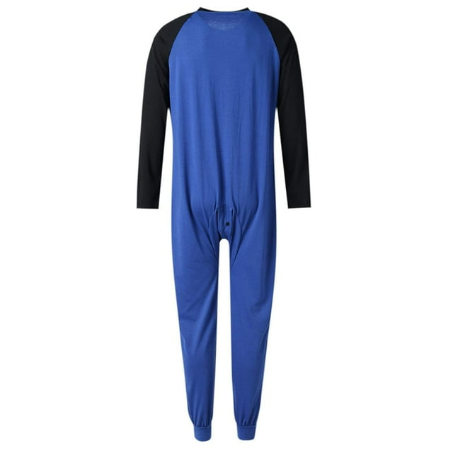 Pyjamas pour Femmes Vêtements de Nuit Femmes Pyjama une Pièce Adultes Rabat Fesses Doux Manches Longues Combinaison de Nuit Combinaison une Pièce Combinaison Manches Longues
