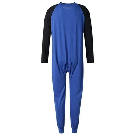 

Egmy Women One Piece Pajamas Adults Butt Flap Soft Long Sleeve Sleepwear Jumpsuit