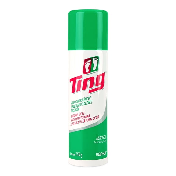 Antimicótico Ting polvo en aerosol para el pie de atleta y mal olor 150 g