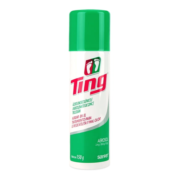 Antimicótico Ting polvo en aerosol para el pie de atleta y mal olor 150 g