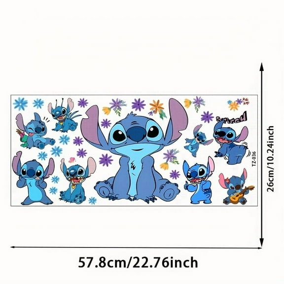 3D wall stickers, Stitch wall stickers, interior decoration, background wall decoration, room decoration, 57.8X26CM