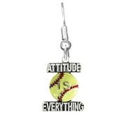 CARDINALI JEWELRY Attitude Is Everything, Softball Fishhook Earring" 2011 Hypoallergenic, Safe-Nickel, Lead, & Cadmium Free!