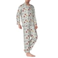 thumbnail image 6 of Salouo Funny Cat White Print Button-Front Long Sleeve Pajama Set for Men, Soft 2Pjs Men's Long Sleeve Sleepwear -XX-Large, 6 of 7