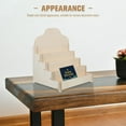 thumbnail image 2 of LEEYNEER Wooden Card Display Shelf Tiered Greeting Card Display Stand Wood Table Card Holder Vendor Display Rack For Cards Cosmetics  Stickers, 2 of 6