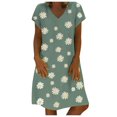 thumbnail image 4 of WTXUE Flowy Dresses for Women, Spring/ Summer Printed Short Sleeve Women's Casual Dress, Petite Dresses for Women, S, 4 of 4
