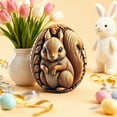 thumbnail image 1 of Los huevos de Pascua de resina tallada con tallas de animales son perfectos como regalos de Pascua o artículos decorativos., 1 of 6
