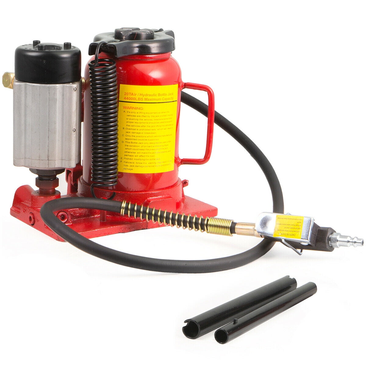 20Ton Portable Air Manual Power Over Hydraulic Low Profile Bottle Jack Lift