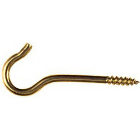 

National 4PK 6 Pack #12 1-11/16 Ceiling Hook Solid Brass Holds Up To 10 LB