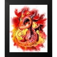 thumbnail image 2 of Lil DragonZ Element Series Fire 15x18 Black Modern Framed Museum Art Print Titled - Sheena Pike Art And Illustration, 2 of 5