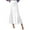 White, variant on VONDA Women Fashion High Waist Ruffled Hem Baggy Skirt Solid Color Pleated Long Maxi Skirts