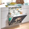 thumbnail image 2 of Yayeee Magnetic Dishwasher Cover for The Front Decoration Home Kitchen Machine Sticker Protector, Skeleton with Flowers Pattern, 2 of 6