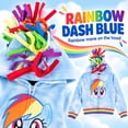 thumbnail image 6 of Girls My Little Pony Rainbow Dash Zip up Sweatshirt Hoodie - Little and Big Girls Sizes Xs-Xl, 6 of 8