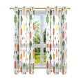 thumbnail image 7 of Yayeee Window Curtains Light Filtering 63"x42" Grommet Panel Pair Home Living Room Decor, Green Cute Vegetables, 7 of 7