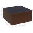 thumbnail image 4 of vidaXL Garden Chair with Stool Poly Rattan Brown, 4 of 5