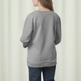 thumbnail image 4 of SERTG Boys Girls Kids Solid Color Round Neck Pullover Long Sleeve Casual Everyday Outerwear Spring Fall Comfortable Tops for Children(Gray,13 Years), 4 of 7