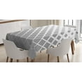 thumbnail image 1 of Ambesonne Geometric Tablecloth Rectangular Table Cover, Black White Squares, 60"x84", Black and White, 1 of 3