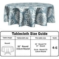 thumbnail image 6 of Ethnic Boho Round Tablecloth Modern Farmhouse Table Cloth 60 Inch Geometric Navy Blue Table Cover Waterproof Polyester Cloth Navy Blue Grey Cover for Holiday Indoor Outdoor Farmhouse Decor, 6 of 6