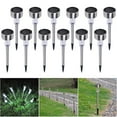 thumbnail image 2 of DELight LED Solar Powered Light White IP44 Waterproof Outdoor Pathway Landscape Garden Yard Decor Lamp (Pack of 12), 2 of 12
