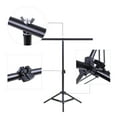 thumbnail image 2 of Riwcyla 60.5*70cm Small Photography Studio Video Metal Support Stand System Kit Set w/ Crossbar & 3* Clamps for PVC Backdrop Background, 2 of 6