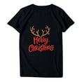 thumbnail image 2 of jsaierl Christmas Shirts for Women Short Sleeve Merry Christmas Print Tops Fashion V Neck Shirt Bleached Tunic Tees Blouse Top for Women Fashion 2025, 2 of 9