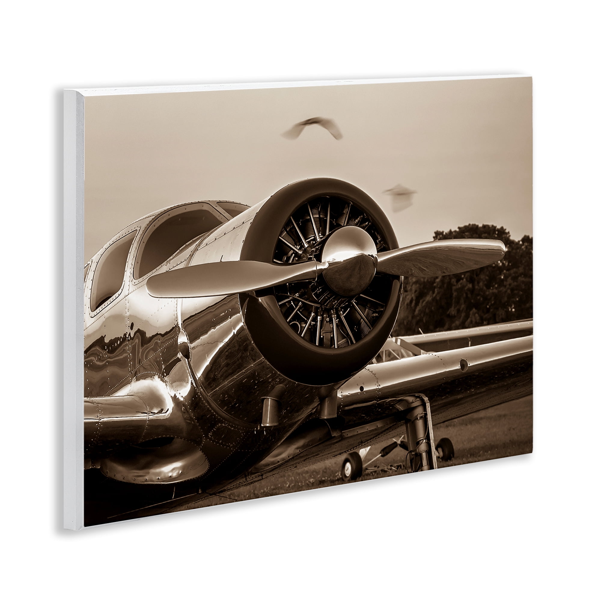 Stupell Industries Vintage Propeller View Transportation Photography Unframed Art Print Wall Art, 14 x 11