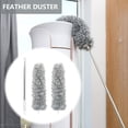 thumbnail image 1 of Extendable Feather Duster Bendable Microfiber Duster with Stainless Steel Extension Pole Up to 110‘‘ Cobweb Brush Static Hand Duster for Cleaning Ceiling Fan Cobweb Cars Furniture  Gray, 1 of 8