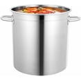 thumbnail image 2 of Large Stock Pot with Lid, 30 Quart Commercial Stockpot Stainless Steel Cooking Pot w/Lid and Riveted Handles Heavy Duty Large Pots for Cooking, Induction, Electric Stoves, 2 of 7