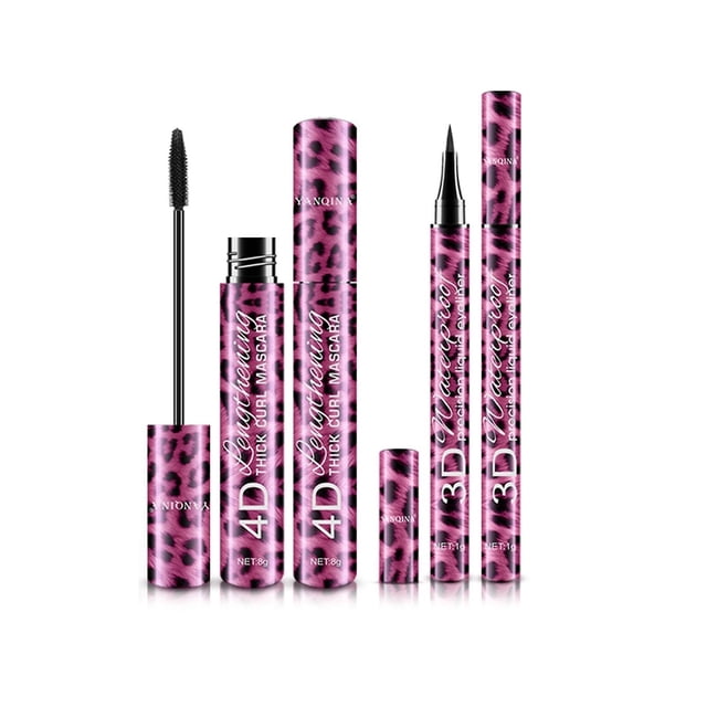 Set combinado de delineador de ojos y rímel, maquillaje impermeable que no se decolora